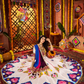 Rajwada White Silk Blend Printed Semi-Stitched Lehenga For Women