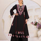 Rajwada Black Rayon Embroidered Stitched Kurta Set For Women