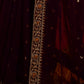 Rajwada Wine Embroidered Georgette Saree With Unstitched Blouse For Women
