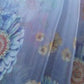Rajwada Blue Organza Printed Saree With Unstitched Blouse For Women