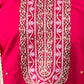 Rajwada Pink Viscose chanderi Embroidered Stitched Kurta Set For Women
