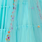 Rajwada Sky Blue Georgette Embroidered Semi-Stitched lehenga For Women
