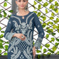 Rajwada Teal Blue Silk Blend Embroidered Semi-Sitched Kurta Set For Women