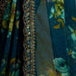 Rajwada Teal Georgette Printed Saree For Women