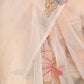 Light Yellow Net Embellished Saree