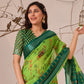 Rajwada Green Linen Cotton Printed Saree For Women