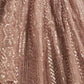 Rajwada Light Pink Net Embellished Semi-Stitched Lehenga For Women