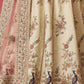 Rajwada Off White Silk Blend Embroidered Semi-Stitched Lehenga For Women