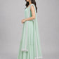Pista Green Georgette Embroidered Lehenga
