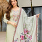Rajwada Pista Green Chinon Embriodered Stitched Kurta Set For Women