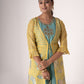 Rajwada Teal Art Silk Designer Embroidered Semi-Stitched Kurta With Shrug For Women