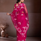 Rajwada Pink Net Embroidered Saree For Women
