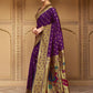Rajwada Dark Purple Silk Blend Woven Pithani Saree For Women