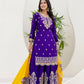 Rajwada Voilet Chiffon Embroidered Stitched Kurta Set For Women