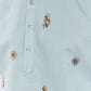Rajwada Sky Blue Viscose Silk Embroidered Stitched Kurta For Men