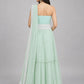 Pista Green Georgette Embroidered Lehenga
