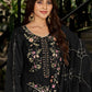 Rajwada Black Georgette Embellished Semi-Stitched Kurta Set For Women