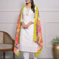 Rajwada White Silk Blend Embroidered Stitched Kurta Set For Women