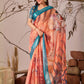 Rajwada Mutlicolor Linen Cotton Printed Saree For Women