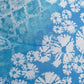 Rajwada Blue Chinon Printed Saree With Unstitched Blouse For Women