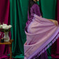 Rajwada Dark Purple Silk Blend Woven Saree For Women