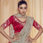 Rajwada Grey Georgette Embroidered Elegant Saree For Women