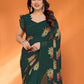 Rajwada Green Silk Blend Floral Print Saree For Women
