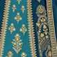 Rajwada Blue And Teal Georgette Embroidered Semi-Stitched lehenga For Women