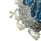 Rajwada Teal Blue Suede Embellished Potli For Women