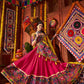 Rajwada Multicolor Viscose Cotton Semi-Stitched lehenga With Stunning Tassels For Women