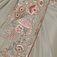 Rajwada Grey Georgette Embroidered Elegant Saree For Women