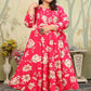 Rajwada Pink Rayon Printed Kurti For Women