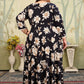 Rajwada Navy Blue Rayon Printed Kurti For Women