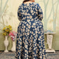Rajwada Teal Blue Rayon Printed Kurti For Women