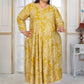 Rajwada Mustard Yellow Rayon Printed Kurti For Women