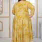 Rajwada Mustard Yellow Rayon Printed Kurti For Women