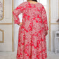 Rajwada Red Rayon Printed Kurti For Women