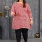 Rajwada Red Rayon Printed Kurti For Women