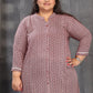 Rajwada Light Pink Rayon Printed Kurti For Women