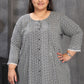 Rajwada Grey Rayon Printed Kurti For Women