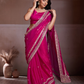 Rajwada Pink Chiffon Embroidered Saree For Women