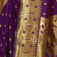 Rajwada Dark Purple Silk Blend Woven Pithani Saree For Women
