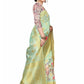 Rajwada Sea Green Silk Blend Floral Printed Saree For Women