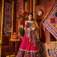 Rajwada Multicolor Viscose Cotton Semi-Stitched lehenga With Stunning Tassels For Women