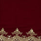 Rajwada Maroon Georgette Embroidered & Cutwork Semi-Sitched Kurta Set For Women