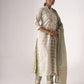 Rajwada White Art Silk Designer Embroidered Semi-Stitched Kurta Set For Women