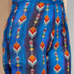 Rajwada Red And Blue Linen Printed Stitched Co-Ord Set For Women