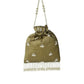 Rajwada Dark Beige Jute Embellished Potli For Women