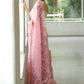 Rajwada Light Pink Organza Embroidered Solid Saree For Women