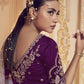 Rajwada Lavender Georgette Embroidered Elegant Saree For Women